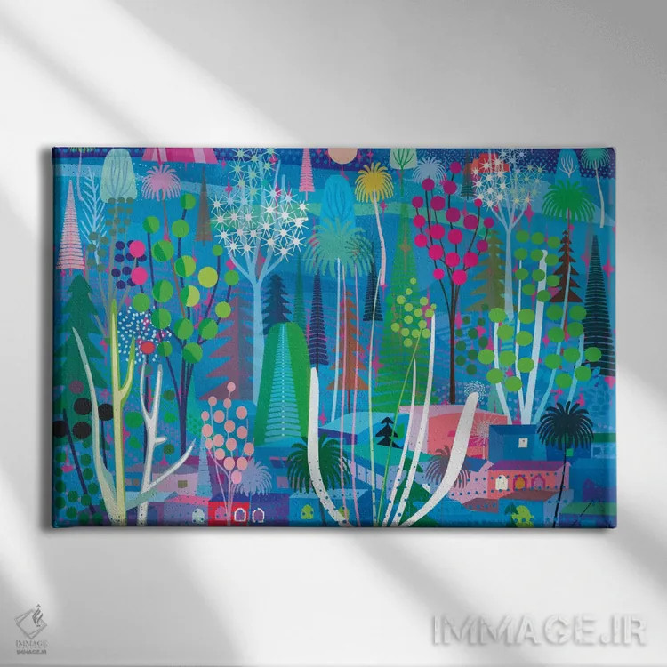 تابلو انتزاعی رویای مصر اثر چارلز هارکر - نمای روبهرو روی دیوار