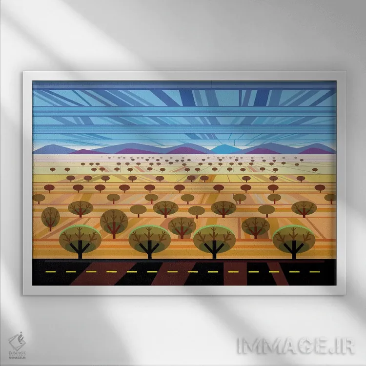 تابلو دکوراتیو شمال آریزونا اثر چارلز هارکر - نمای قابدار سفید