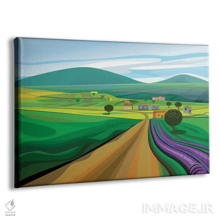 تابلو دکوراتیو مزارع والا والا اثر چارلز هارکر - نمای پرسپکتیو محصول