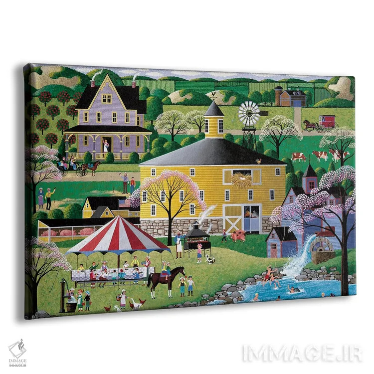 تابلو دکوراتیو باربیکیو در انبار گرد اثر هرونیم - نمای پرسپکتیو محصول