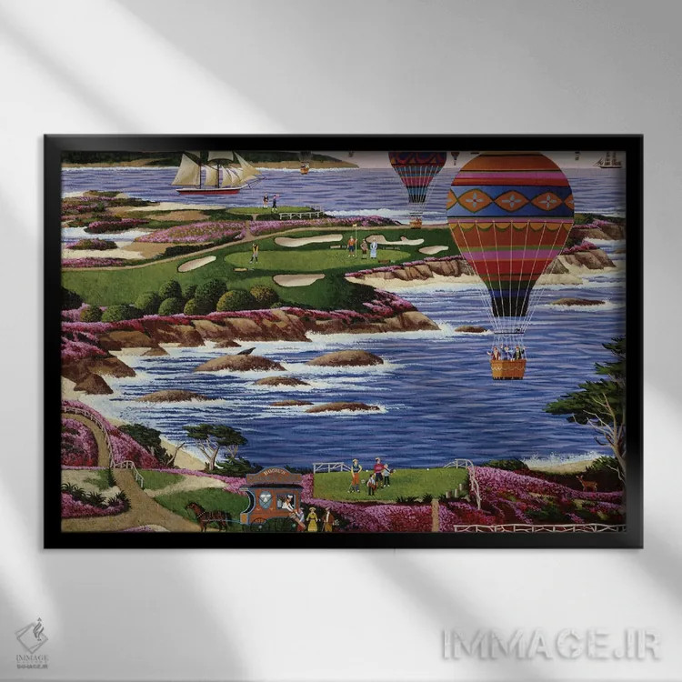 تابلو دکوراتیو شانزدهم در خیابان سپرس اثر هرونیم - نمای قابدار مشکی