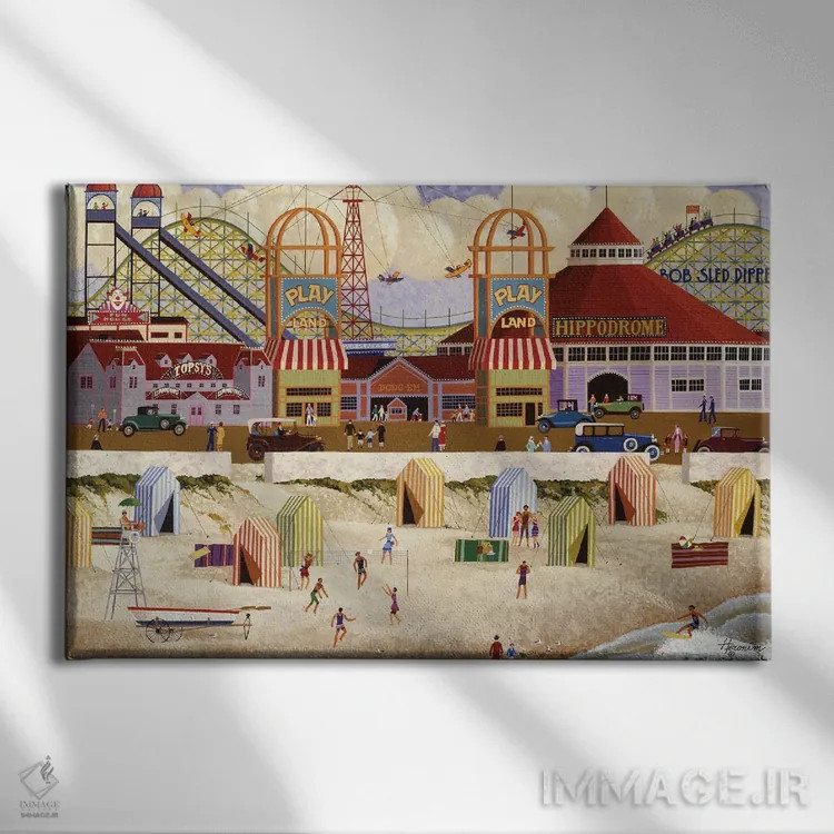 تابلو دکوراتیو سرزمین بازی اثر هرونیم - نمای روبهرو روی دیوار