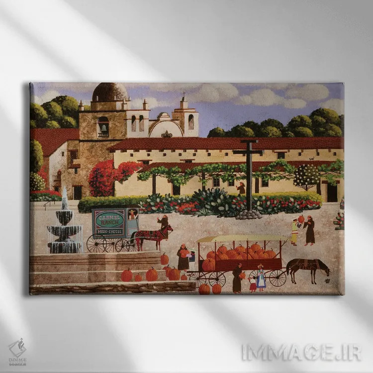 تابلو دکوراتیو کدو تنبل ها در کلیسای کارمل اثر هرونیم - نمای روبهرو روی دیوار