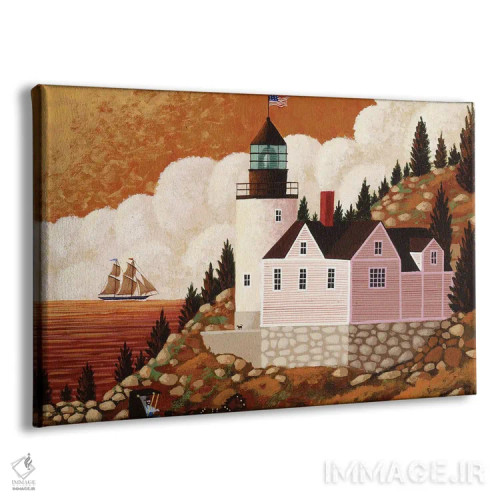 تابلو دکوراتیو فانوس دریایی بس هاربر هد اثر هرونیم - نمای پرسپکتیو محصول