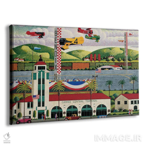 تابلو دکوراتیو مسابقه دهندگان پایلون اثر هرونیم - نمای پرسپکتیو محصول