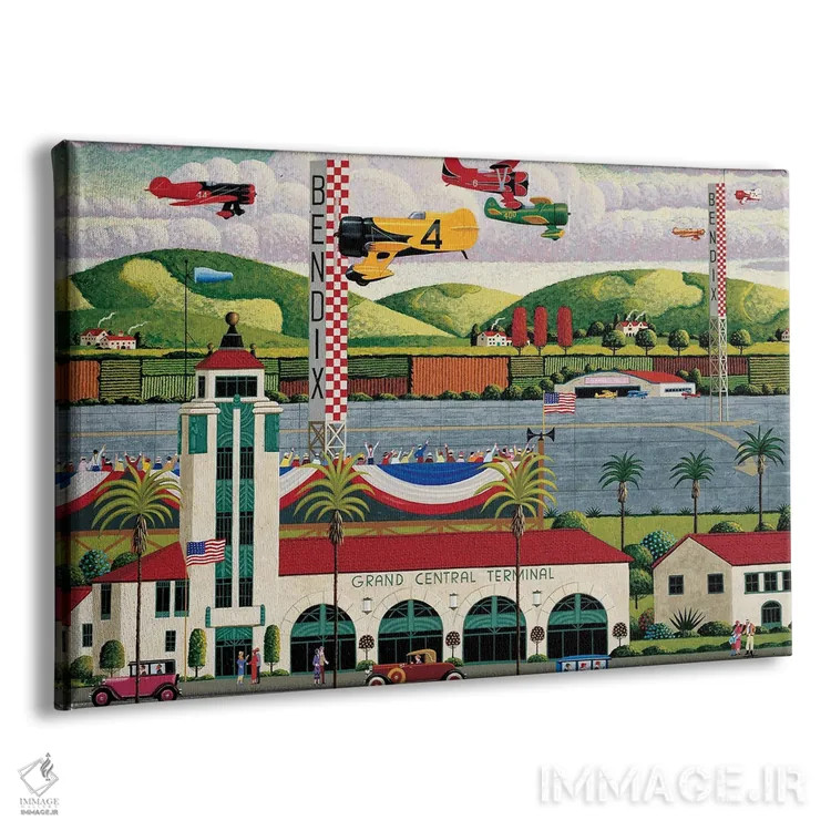 تابلو دکوراتیو مسابقه دهندگان پایلون اثر هرونیم - نمای پرسپکتیو محصول