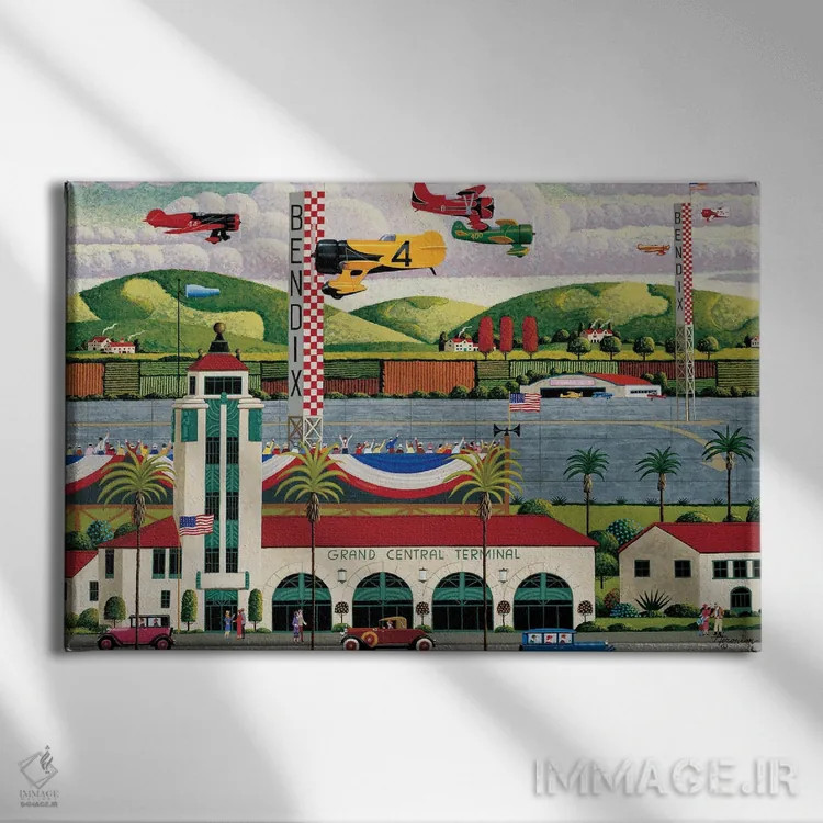 تابلو دکوراتیو مسابقه دهندگان پایلون اثر هرونیم - نمای روبهرو روی دیوار