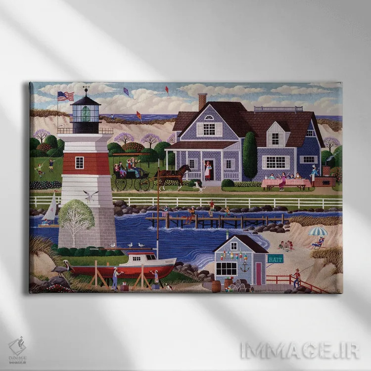 تابلو دکوراتیو رود آیلند در بهار اثر هرونیم - نمای روبهرو روی دیوار