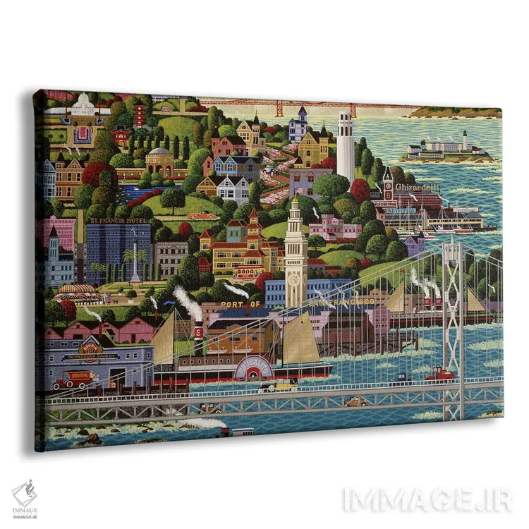 تابلو دکوراتیو سان فرانسیسکو اثر هرونیم - نمای پرسپکتیو محصول