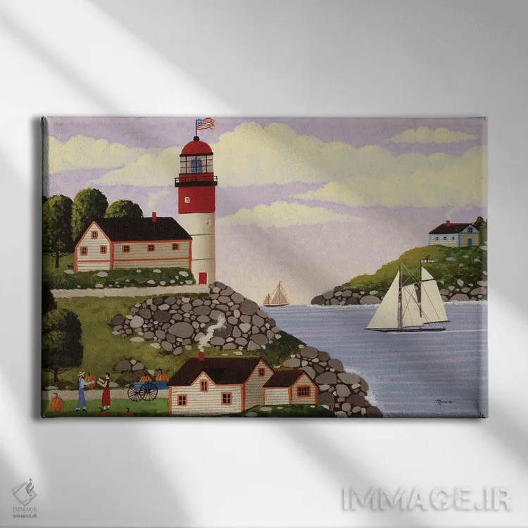 تابلو دکوراتیو قایقرانی در دماغه اثر هرونیم - نمای روبهرو روی دیوار