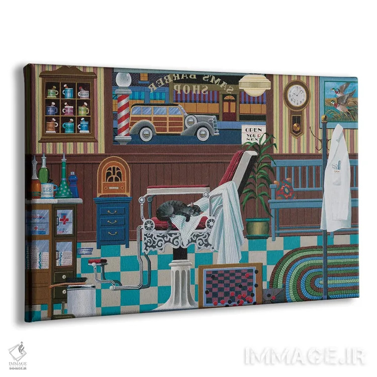 تابلو دکوراتیو آرایشگاه سام اثر هرونیم - نمای پرسپکتیو محصول