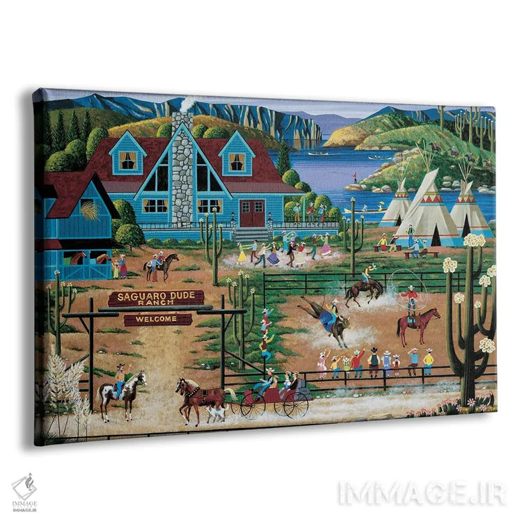 تابلو دکوراتیو مرتع ساگوارو اثر هرونیم - نمای پرسپکتیو محصول