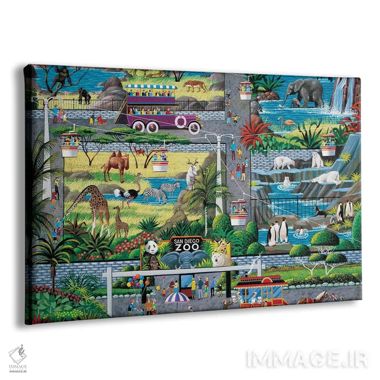 تابلو دکوراتیو باغ وحش سن دیه گو اثر هرونیم - نمای پرسپکتیو محصول