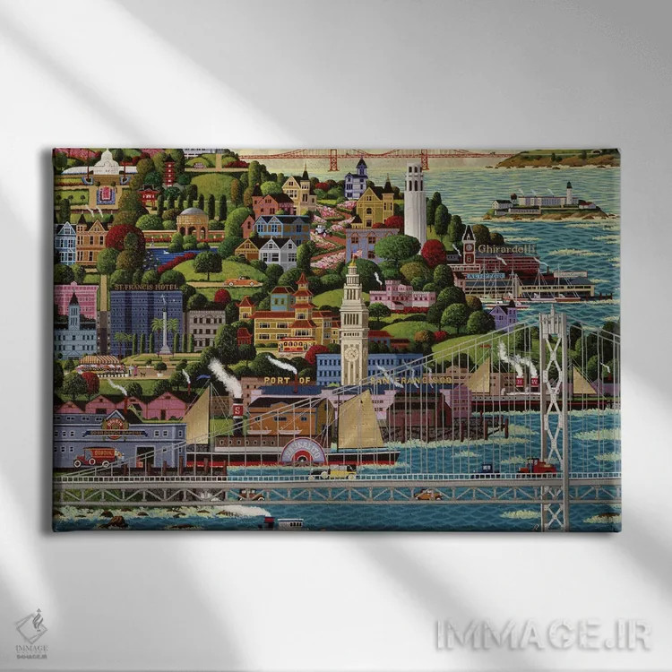 تابلو دکوراتیو سان فرانسیسکو اثر هرونیم - نمای روبهرو روی دیوار