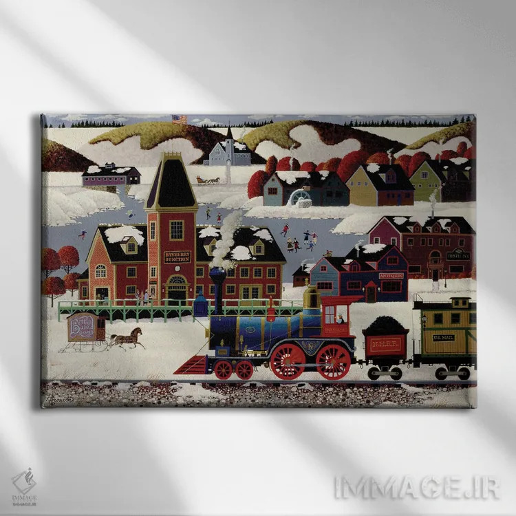 تابلو دکوراتیو تقاطع بی بری اثر هرونیم - نمای روبهرو روی دیوار