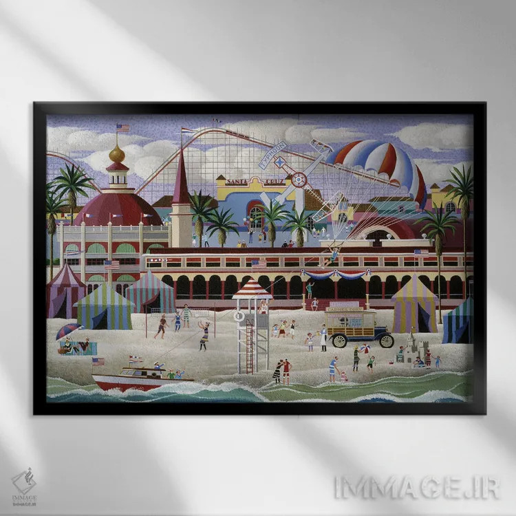 تابلو دکوراتیو سانتا کروز اثر هرونیم - نمای قابدار مشکی