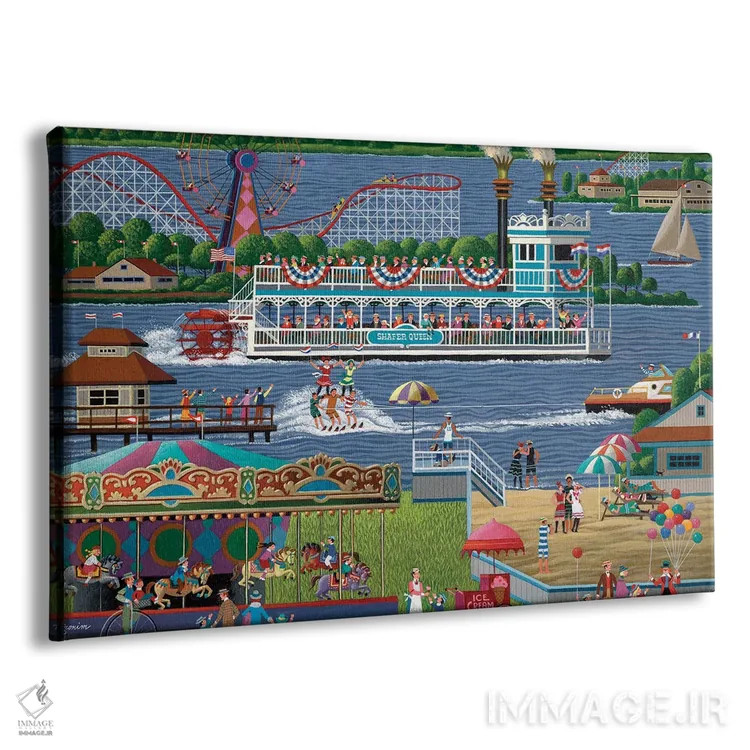 تابلو دکوراتیو دریاچه شافر اثر هرونیم - نمای پرسپکتیو محصول