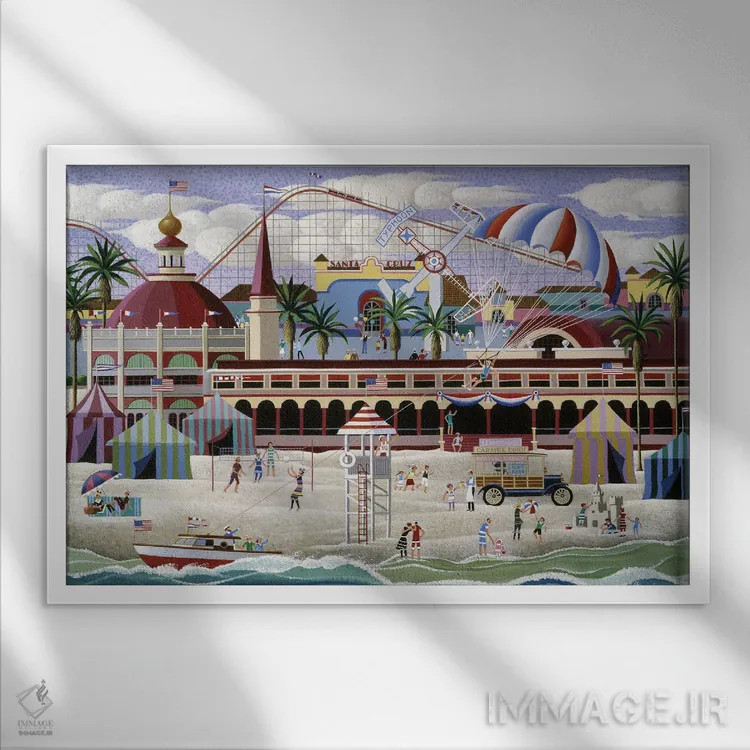 تابلو دکوراتیو سانتا کروز اثر هرونیم - نمای قابدار سفید