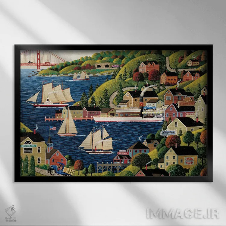 تابلو دکوراتیو سوسالیتو اثر هرونیم - نمای قابدار مشکی