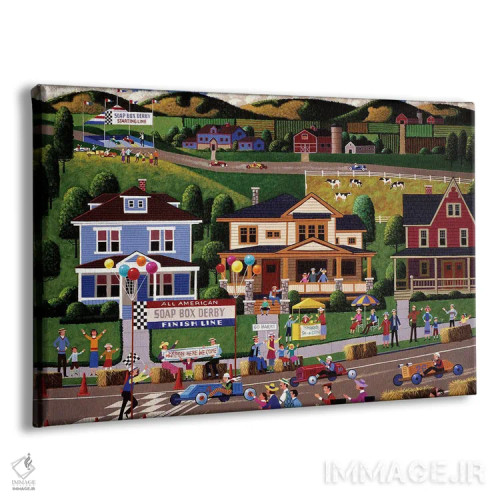 تابلو دکوراتیو مسابقه خودرو دست ساز اثر هرونیم - نمای پرسپکتیو محصول