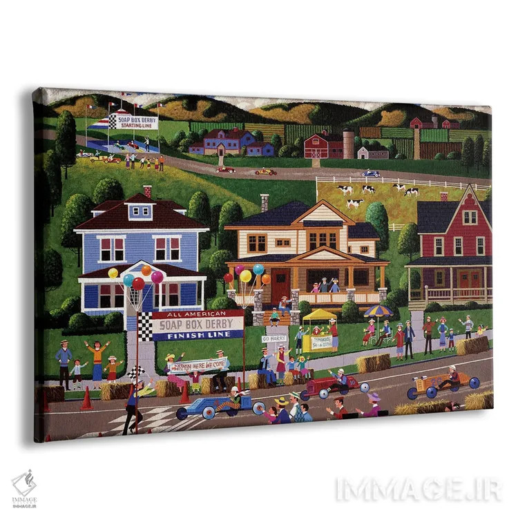 تابلو دکوراتیو مسابقه خودرو دست ساز اثر هرونیم - نمای پرسپکتیو محصول