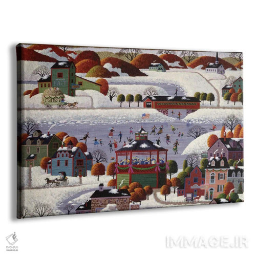 تابلو دکوراتیو والس اسکیت بازان اثر هرونیم - نمای پرسپکتیو محصول