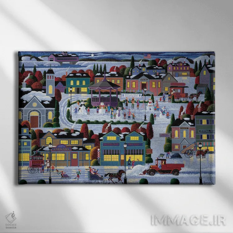 تابلو دکوراتیو بهترین برف اثر هرونیم - نمای روبهرو روی دیوار