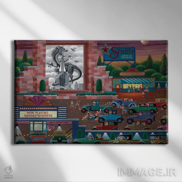 تابلو دکوراتیو تئاتر استارلایت اثر هرونیم - نمای روبهرو روی دیوار