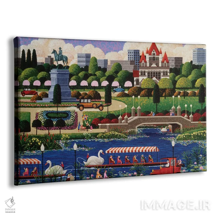 تابلو دکوراتیو قایق قو در بوستون اثر هرونیم - نمای پرسپکتیو محصول