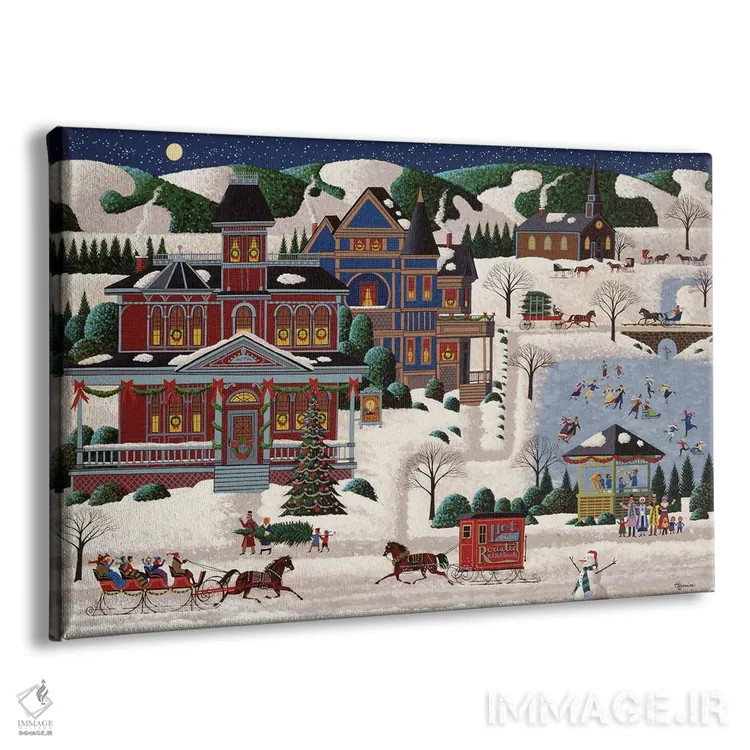 تابلو دکوراتیو مهمانخانه شمع افروز اثر هرونیم - نمای پرسپکتیو محصول