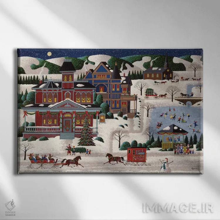 تابلو دکوراتیو مهمانخانه شمع افروز اثر هرونیم - نمای روبهرو روی دیوار