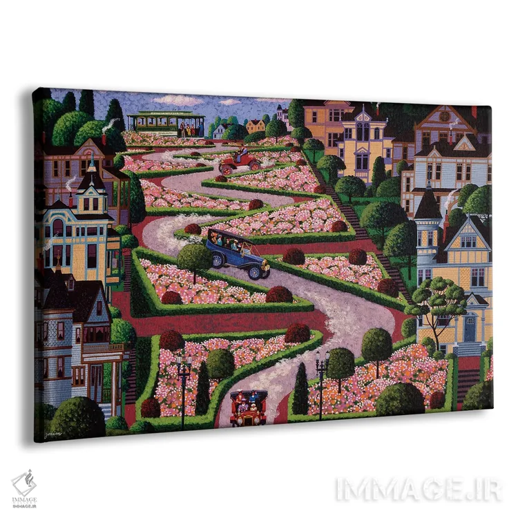 تابلو دکوراتیو کج ترین خیابان دنیا اثر هرونیم - نمای پرسپکتیو محصول