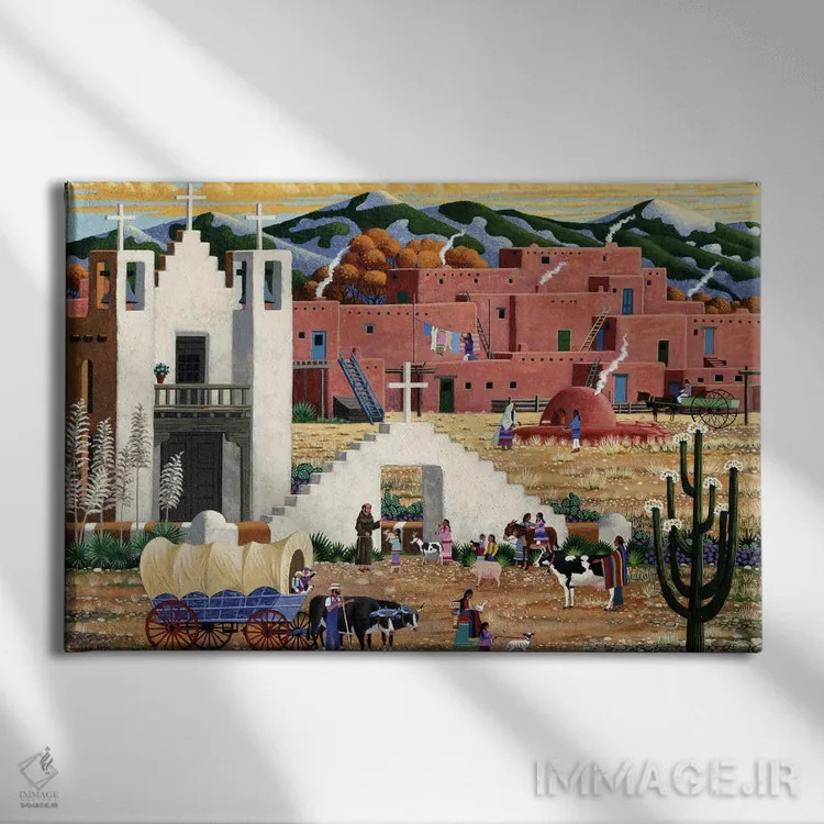 تابلو دکوراتیو برکت دادن به حیوانات اثر هرونیم - نمای روبهرو روی دیوار