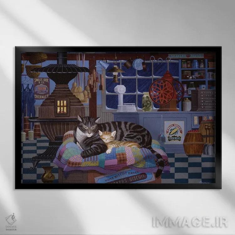 تابلو دکوراتیو هوای بیرون وحشتناک است اثر هرونیم - نمای قابدار مشکی