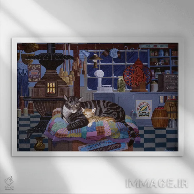 تابلو دکوراتیو هوای بیرون وحشتناک است اثر هرونیم - نمای قابدار سفید