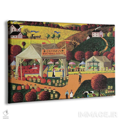 تابلو دکوراتیو بازار کشاورزان کامبریا اثر هرونیم - نمای پرسپکتیو محصول