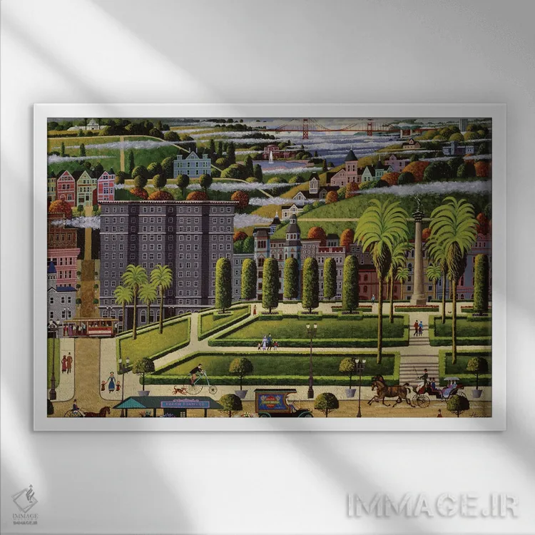 تابلو دکوراتیو میدان یونیون اثر هرونیم - نمای قابدار سفید