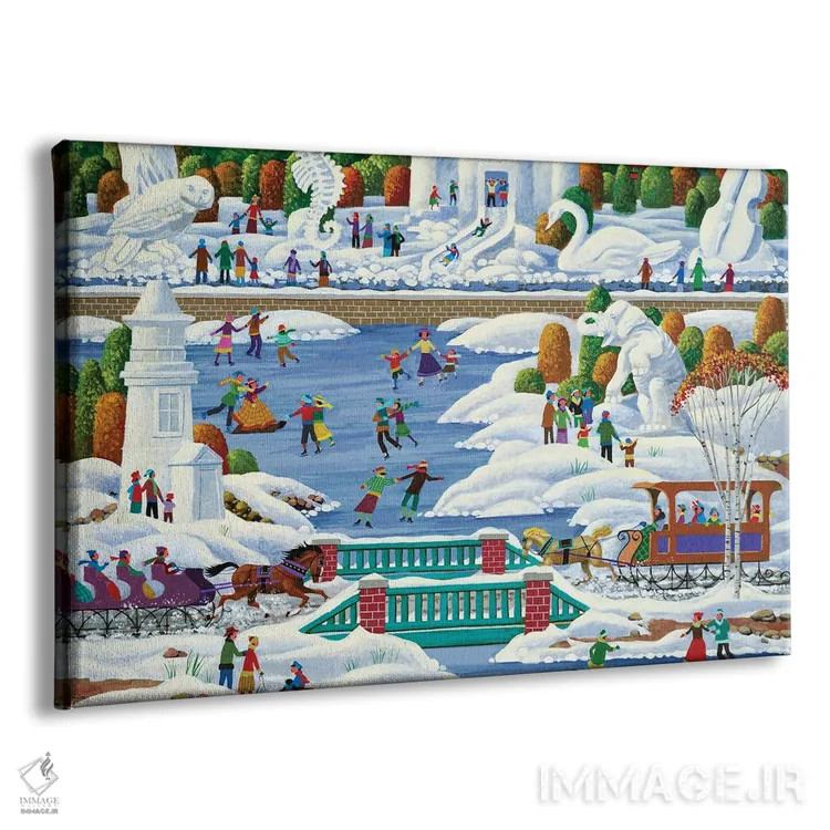 تابلو دکوراتیو مجسمه سازی برفی ویسکانسین اثر هرونیم - نمای پرسپکتیو محصول