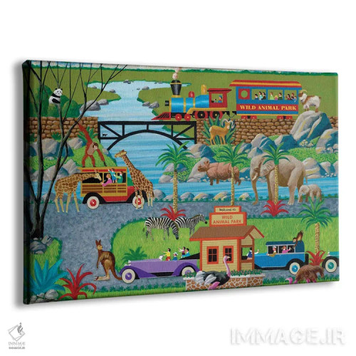 تابلو دکوراتیو پارک حیوانات وحشی اثر هرونیم - نمای پرسپکتیو محصول