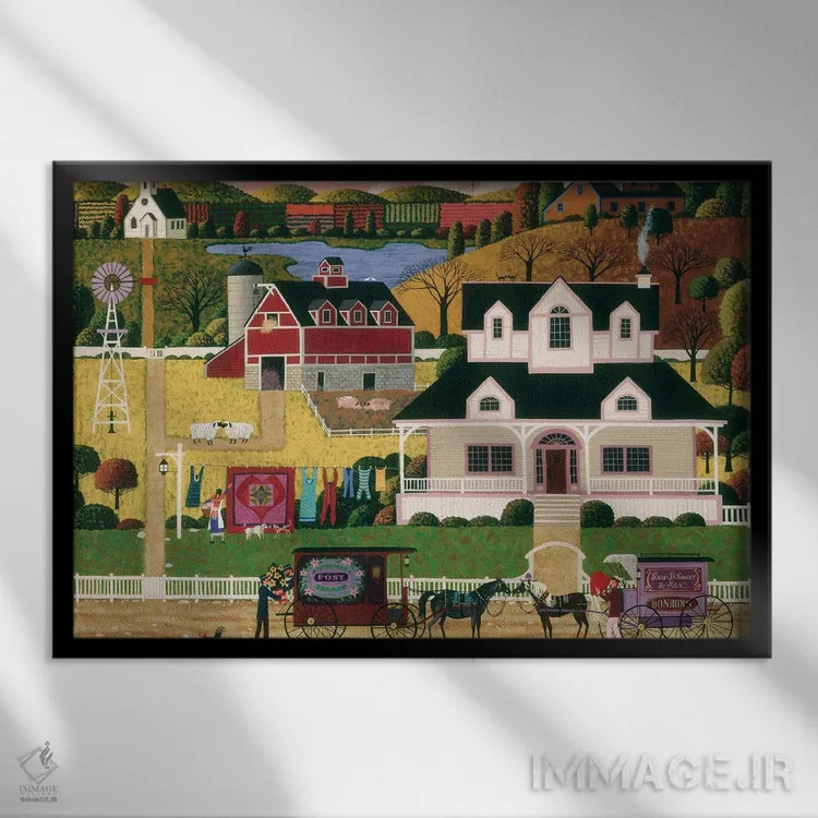 تابلو دکوراتیو ولنتاین اثر هرونیم - نمای قابدار مشکی