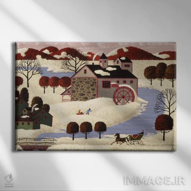 تابلو دکوراتیو زمستان در مین اثر هرونیم - نمای روبهرو روی دیوار