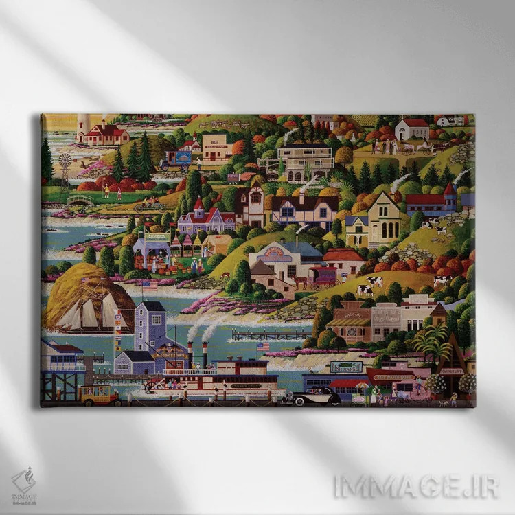 تابلو دکوراتیو کشور قلعه ها اثر هرونیم - نمای روبهرو روی دیوار