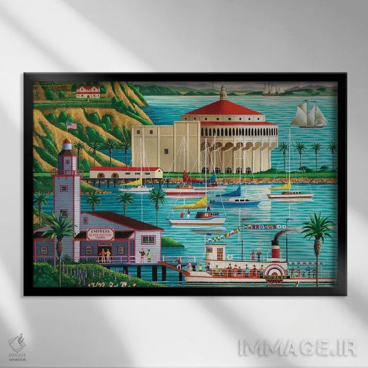 تابلو دکوراتیو کاتالینا اثر هرونیم - نمای قابدار مشکی
