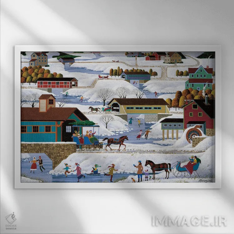 تابلو دکوراتیو پل های شلبورن کانتی اثر هرونیم - نمای قابدار سفید