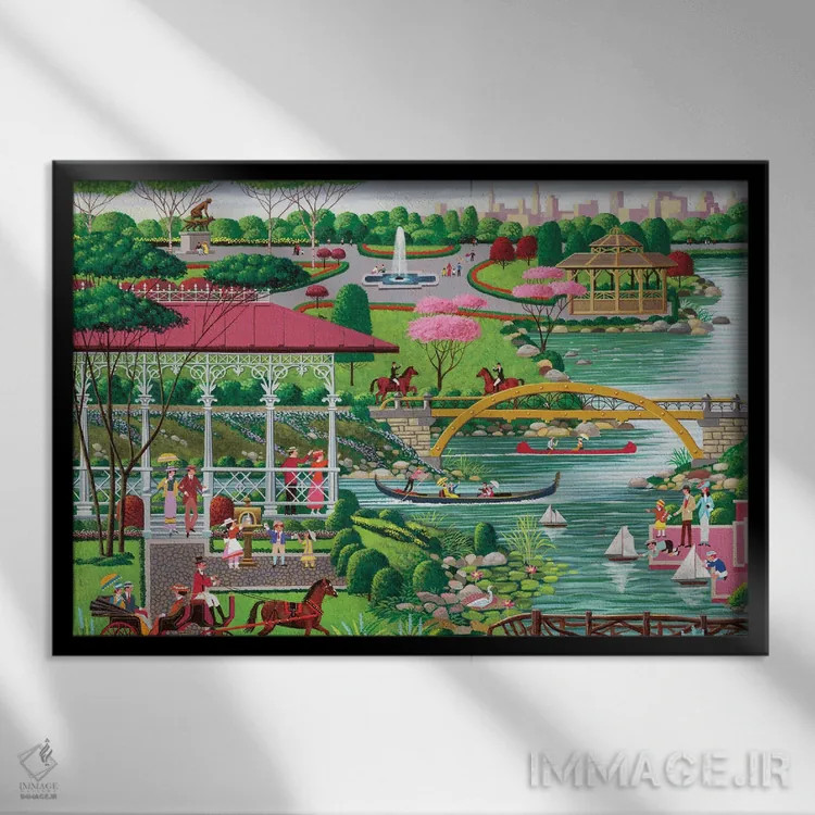 تابلو دکوراتیو سنترال پارک اثر هرونیم - نمای قابدار مشکی