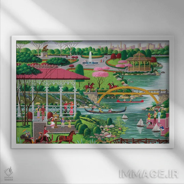تابلو دکوراتیو سنترال پارک اثر هرونیم - نمای قابدار سفید