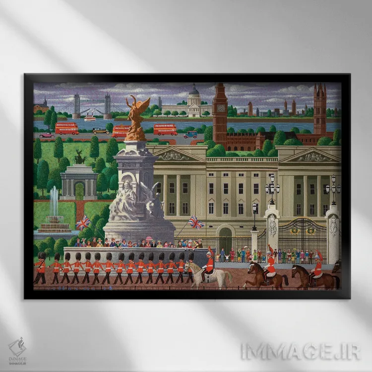 تابلو دکوراتیو تعویض نگهبانان اثر هرونیم - نمای قابدار مشکی