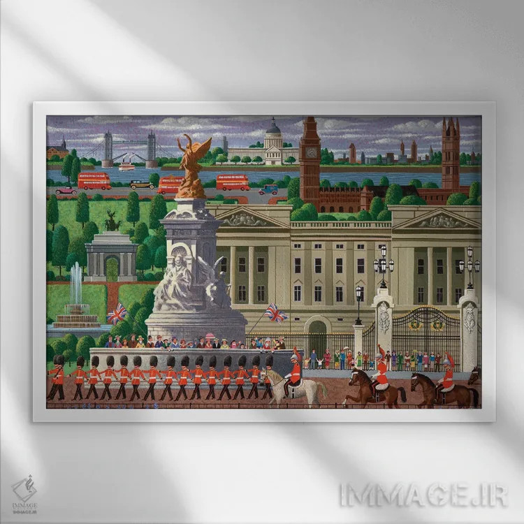 تابلو دکوراتیو تعویض نگهبانان اثر هرونیم - نمای قابدار سفید