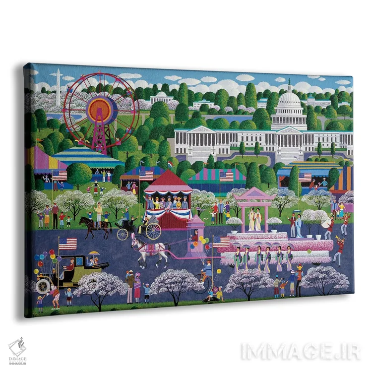 تابلو دکوراتیو جشنواره شکوفه های گیلاس اثر هرونیم - نمای پرسپکتیو محصول