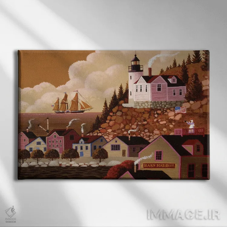 تابلو دکوراتیو خانه پدری اثر هرونیم - نمای روبهرو روی دیوار